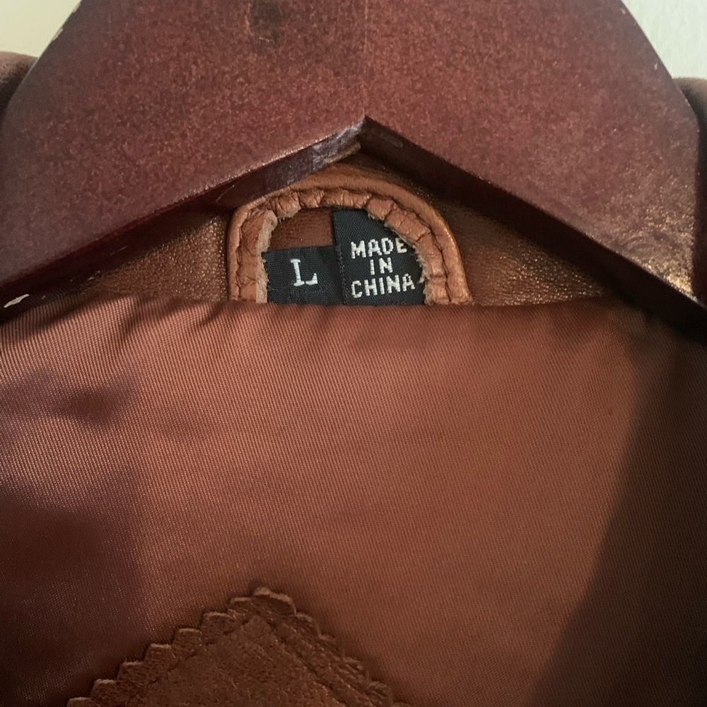 Mens Large Brown Soft leather coat - Picture 9 of 13